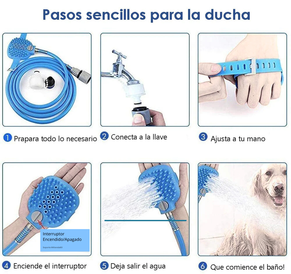 PetSpa™Juego de ducha de silicona para mascotas
