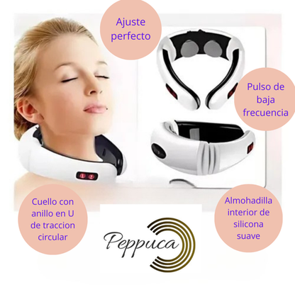 RelaxWave™ Masajeador de cuello con 2 electrodos