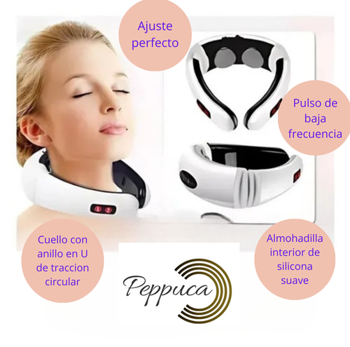RelaxWave™ Masajeador de cuello con 2 electrodos